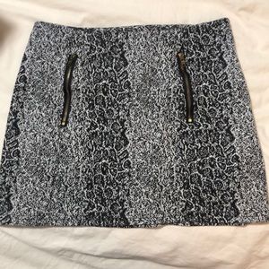 LF black snakeskin skirt